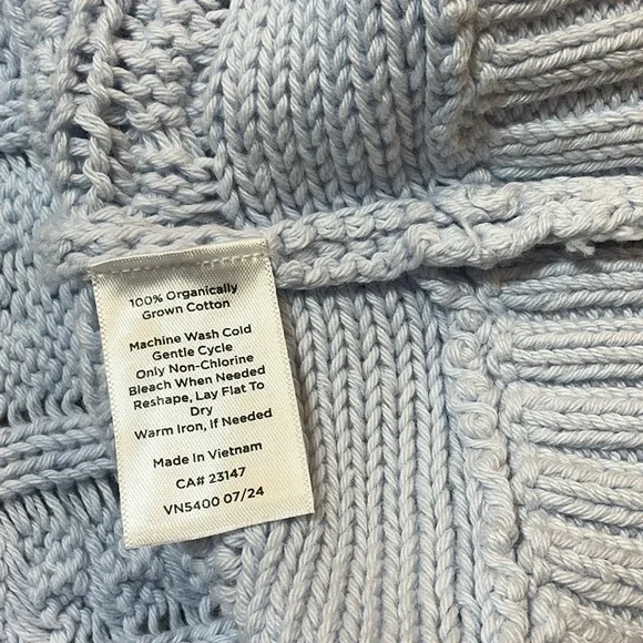 NWT Haven Well Within Organic Cotton Cable Knit Funnel Neck Sweater Sz M - Picture 8 of 8